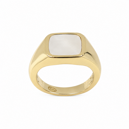 Mother of Pearl Pinky Ring