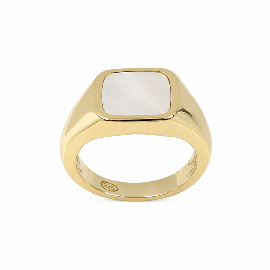 Mother of Pearl Pinky Ring