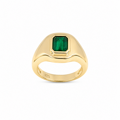 Emerald Pinky Ring