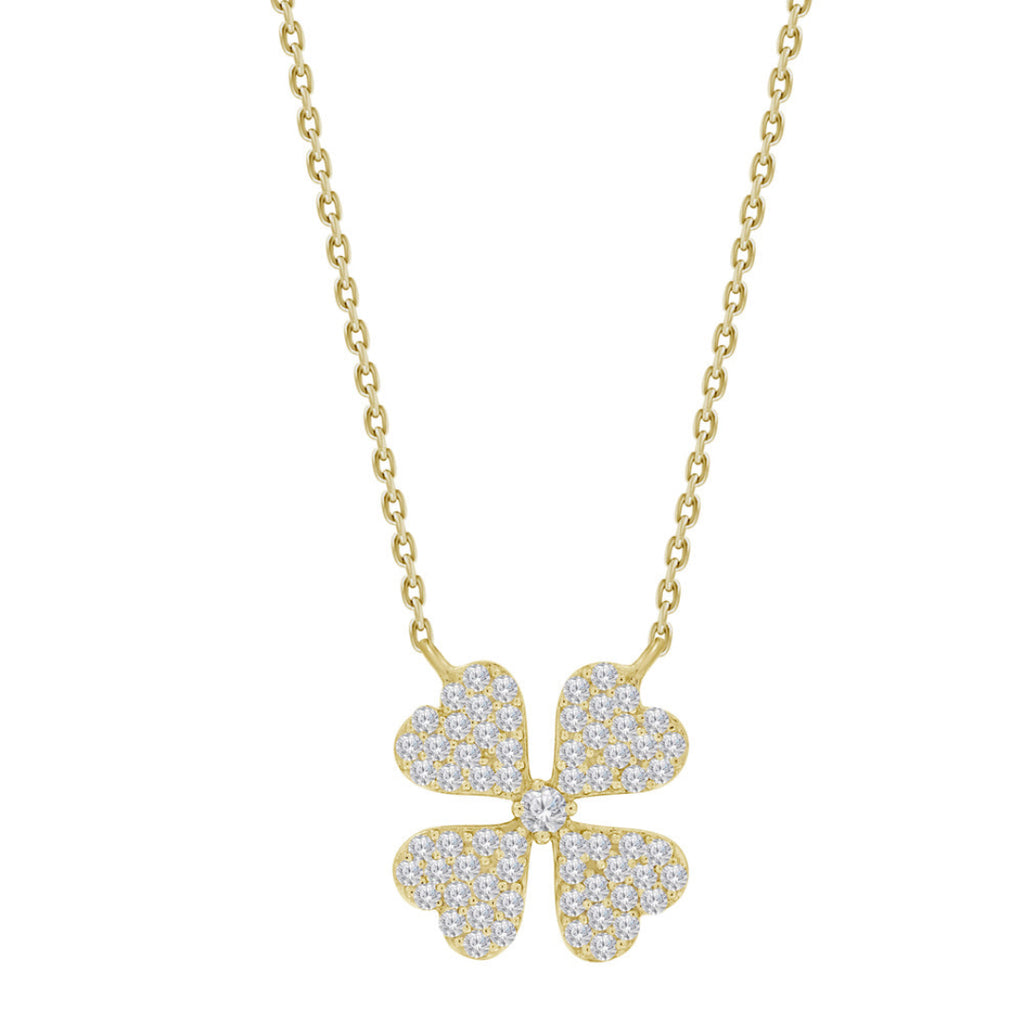 Clover Diamond Necklace 18K