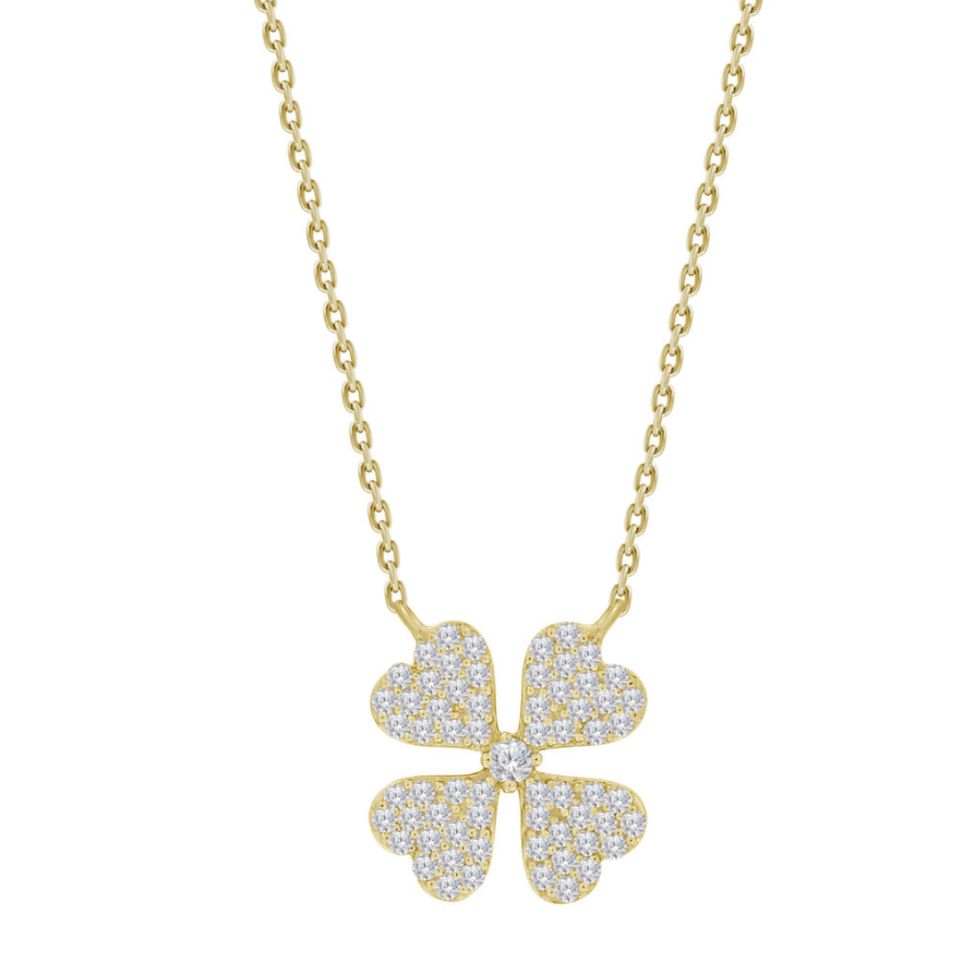 Clover Diamond Necklace 18K