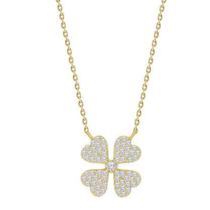Clover Diamond Necklace 18K