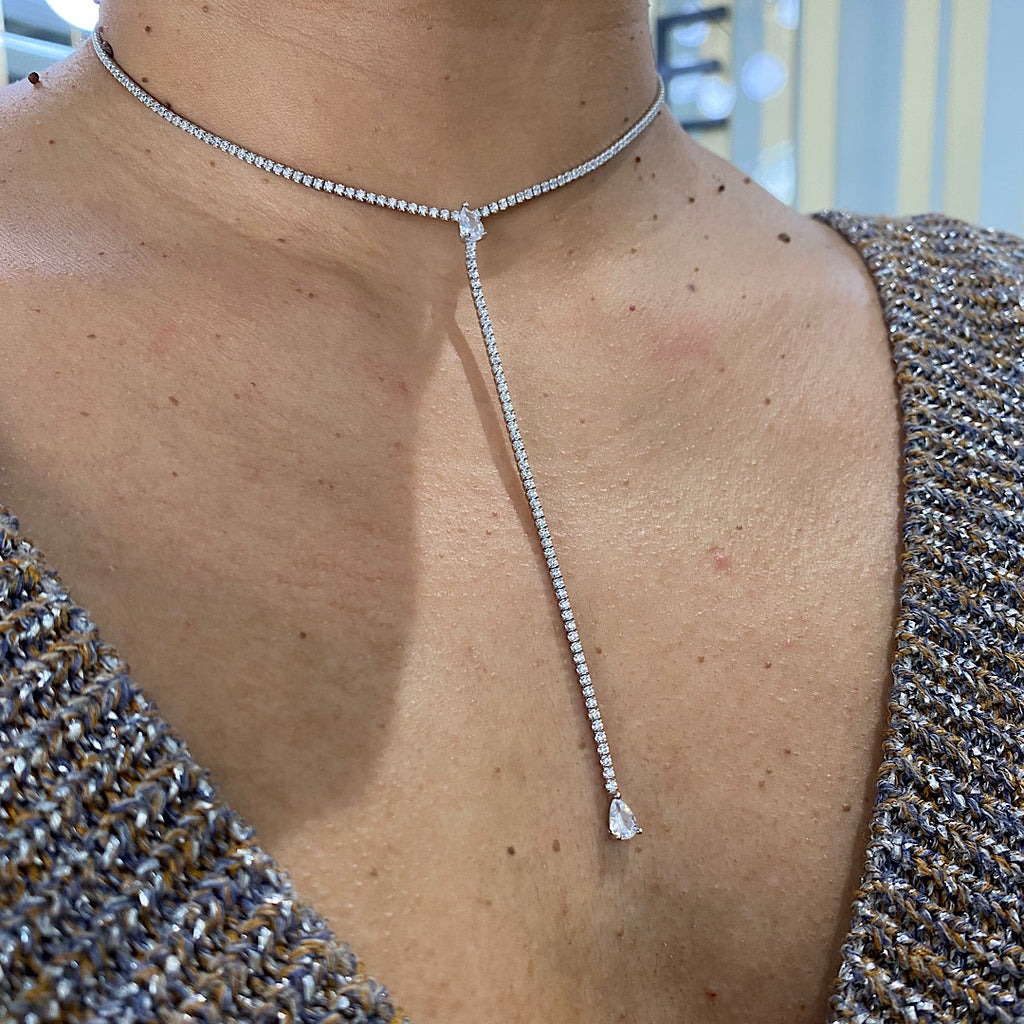 Tennis Lariat Necklace