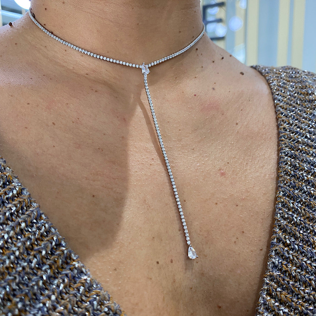 Tennis Lariat Necklace