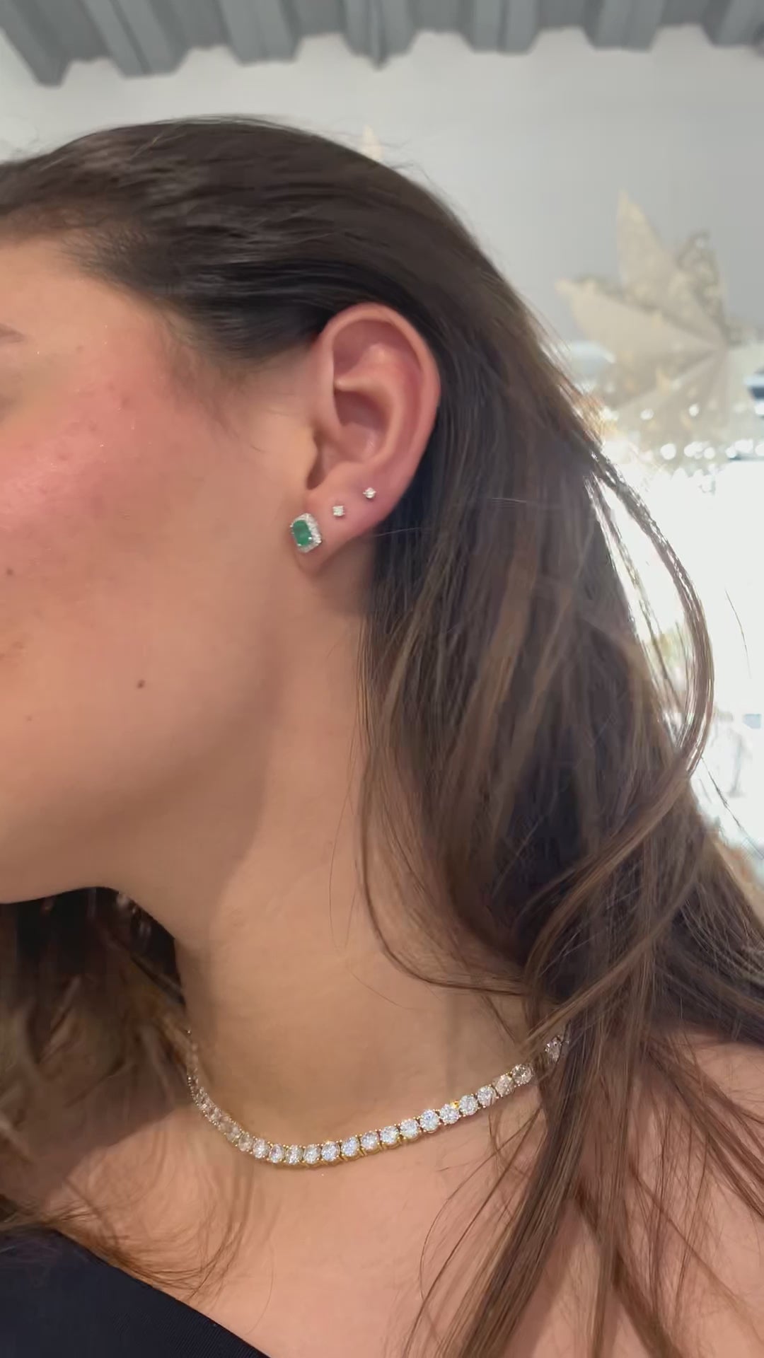 Emerald Stud Earrings