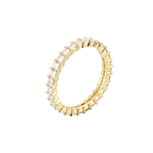 Square CZ Eternity Band