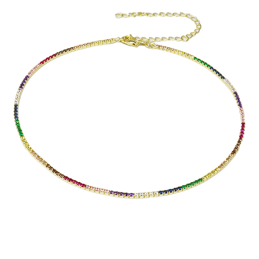 Rainbow Tennis Choker